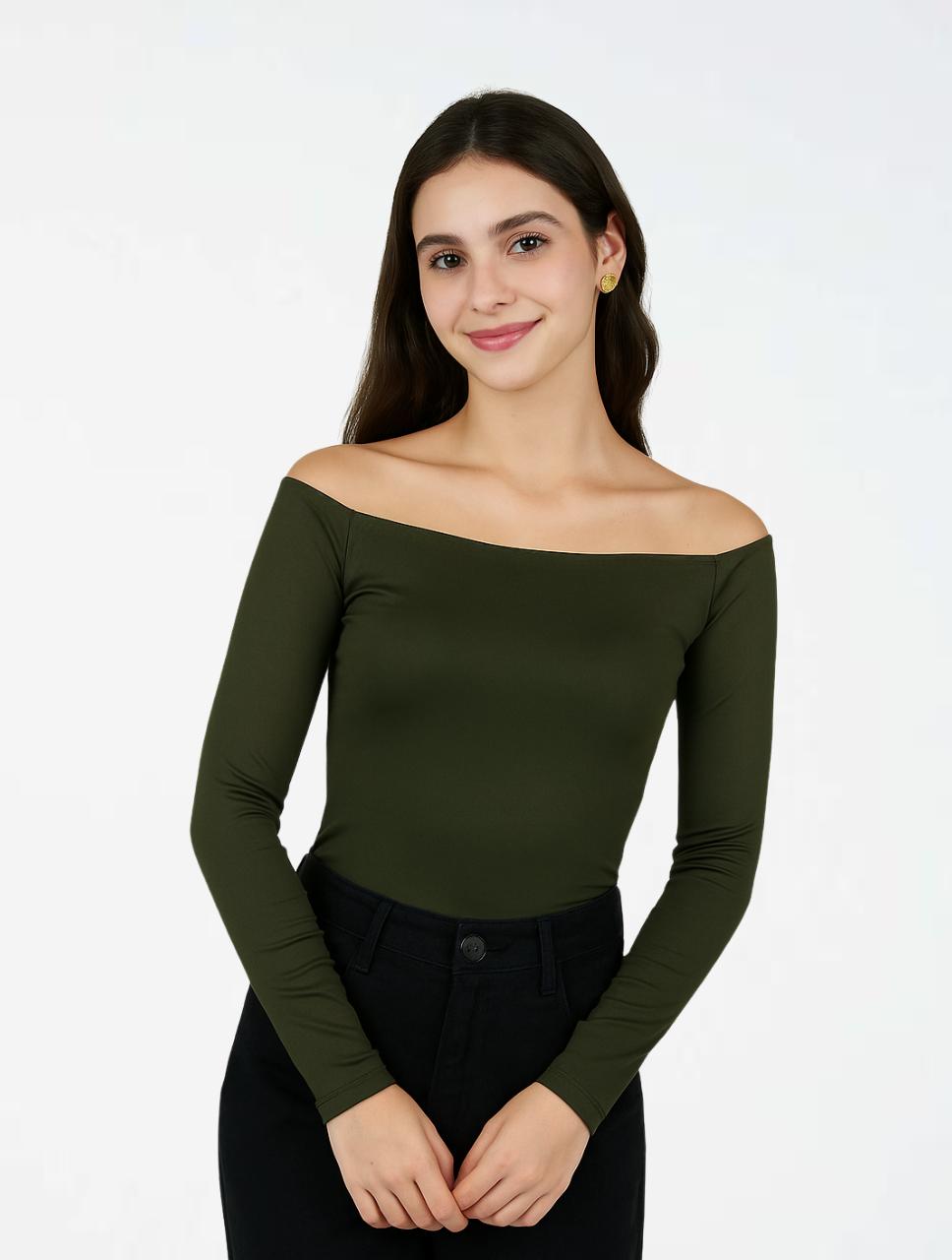 Body para Mujer Cuello Bandeja Manga Larga - The Manhattan