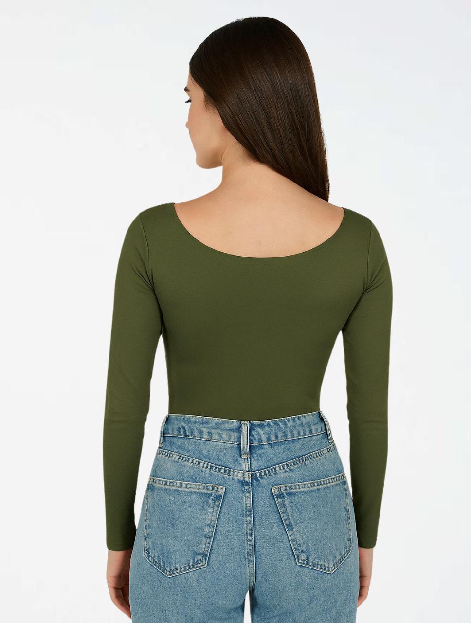 Body para Mujer Escote V Manga Larga - The Vogue