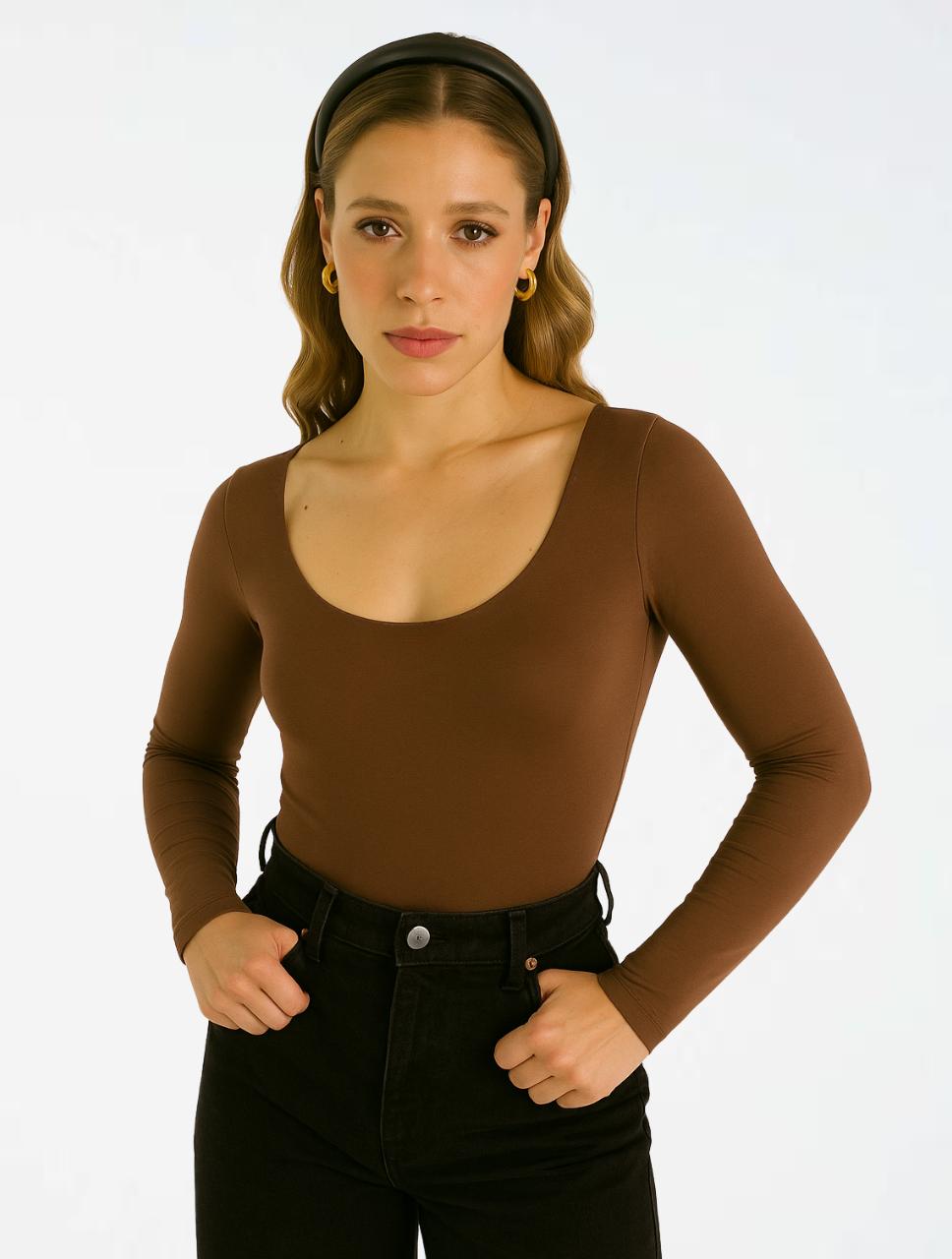 Body para Mujer Escote Redondo Manga Larga - Tahiti