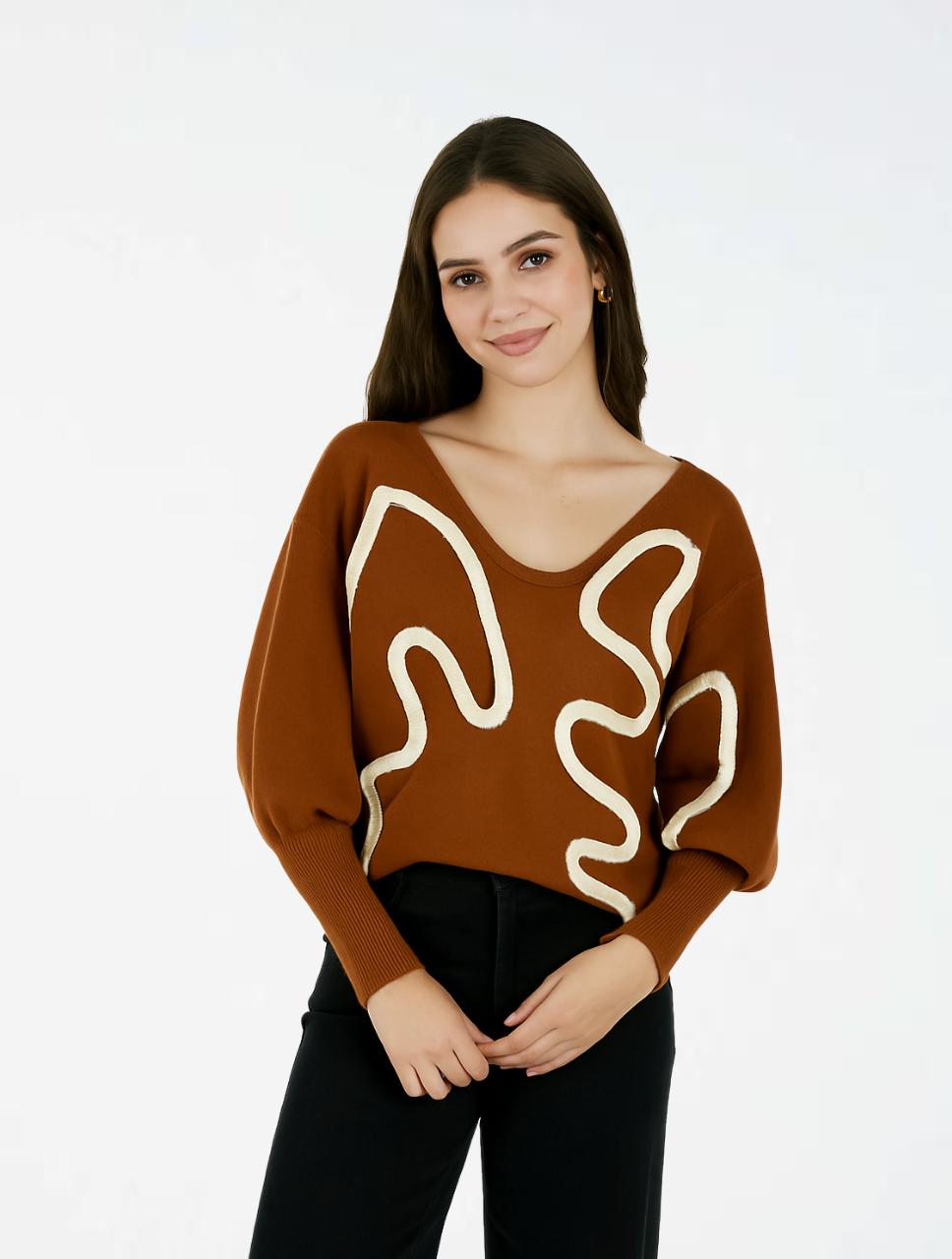 Suéter para Mujer Cuello V- The Garden