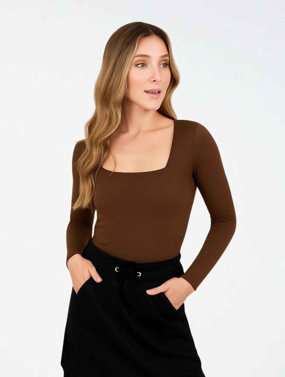 Body para Mujer Escote Cuadrado Manga Larga - Moscú