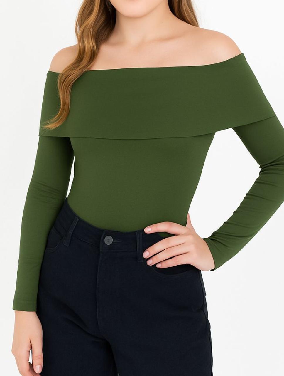 Body para Mujer Cuello Bandeja Manga Larga - The Local