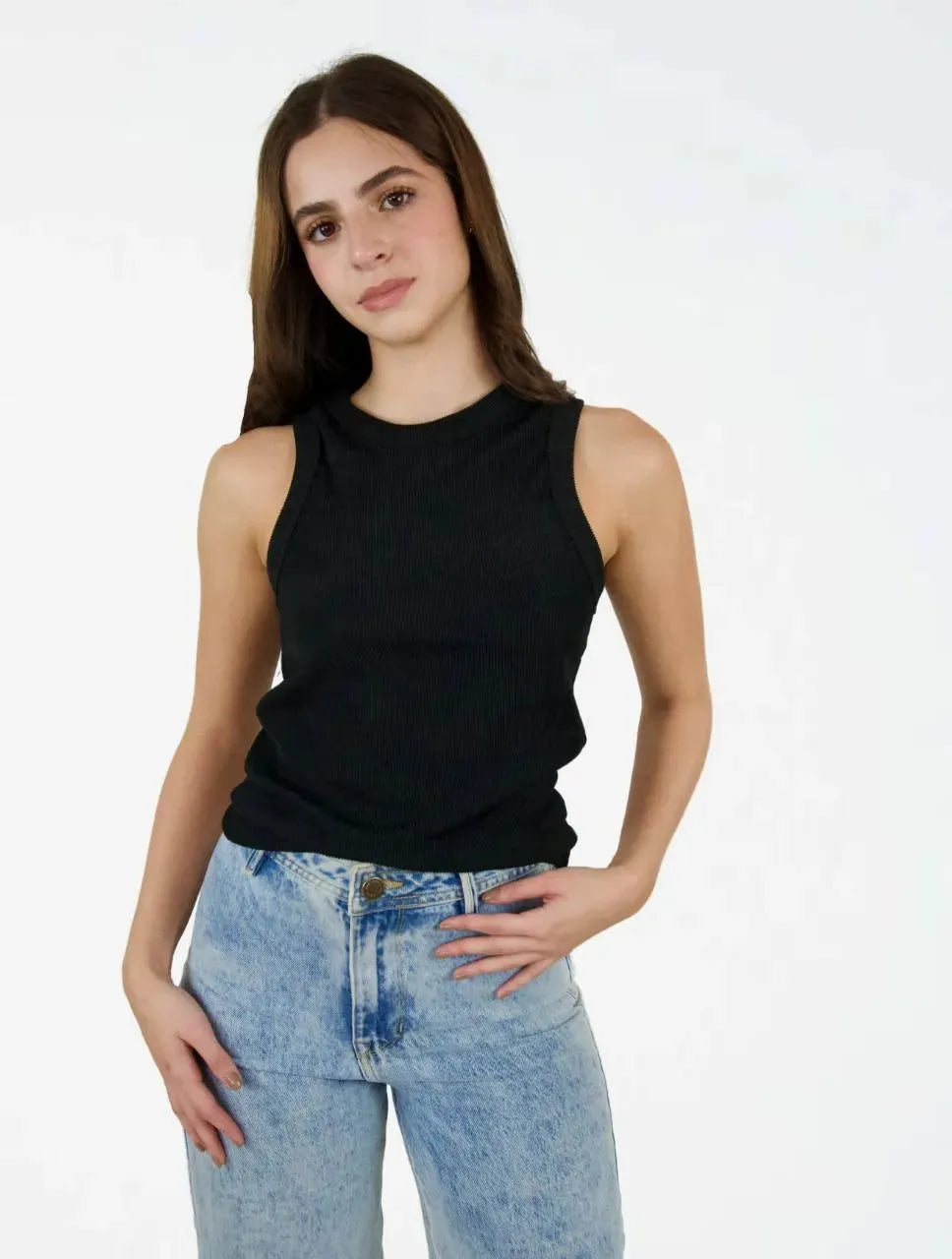 Blusa Manga Sisa en Rib - The Breeze - Molgoa