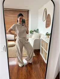 Set Para Mujer Pantalón y Blusa Mangas- Slow Living