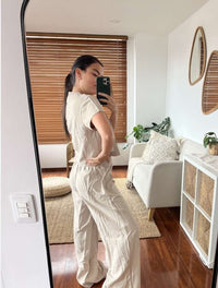 Set Para Mujer Pantalón y Blusa Mangas- Slow Living