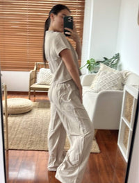 Set Para Mujer Pantalón y Blusa Mangas- Slow Living