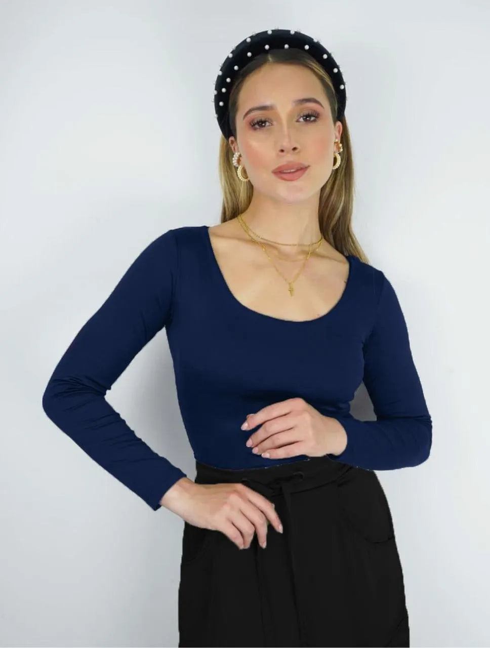 Body para Mujer Escote Redondo Manga Larga - Tahiti