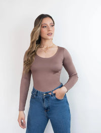 Body para Mujer Escote Redondo Manga Larga - Tahiti