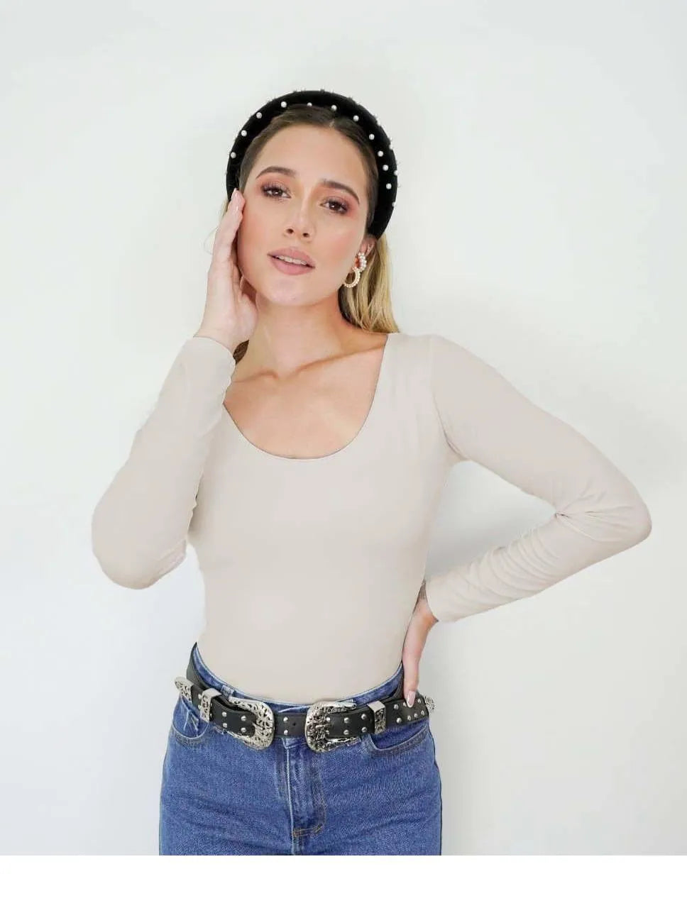 Body para Mujer Escote Redondo Manga Larga - Tahiti