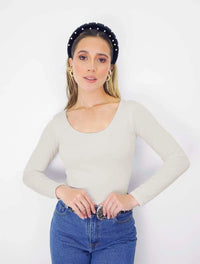 Body para Mujer Escote Redondo Manga Larga - Tahiti