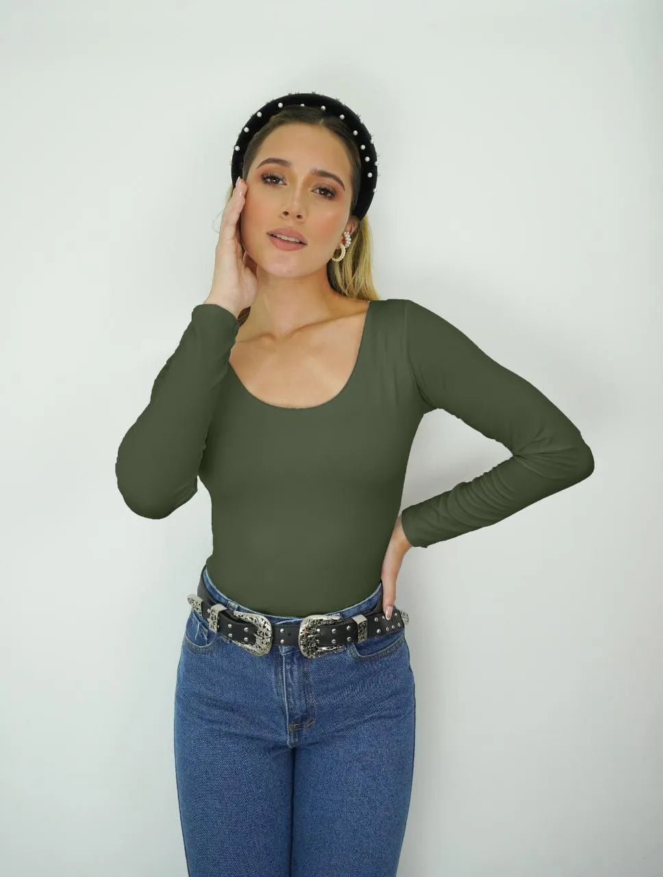 Body para Mujer Escote Redondo Manga Larga - Tahiti