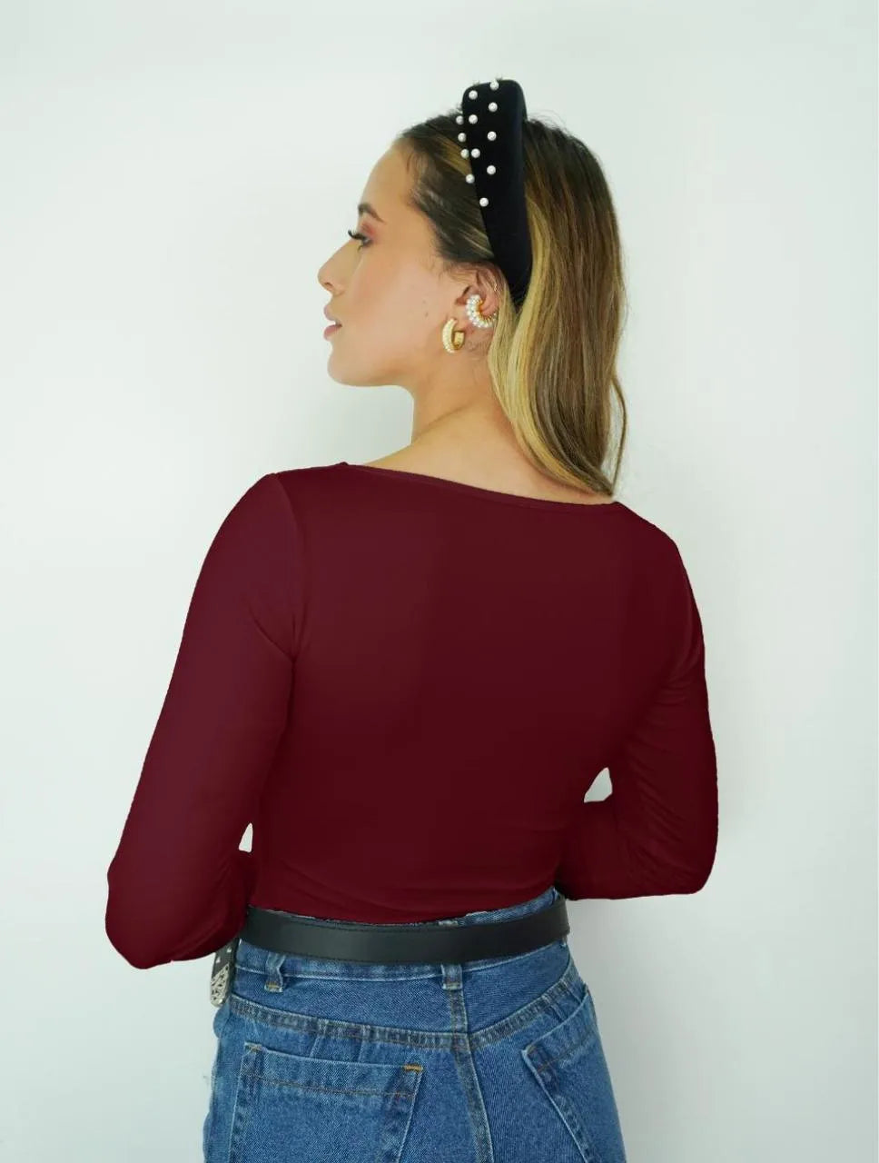 Body para Mujer Escote Redondo Manga Larga - Tahiti