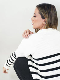 Suéter Para Mujer Cuello Redondo Rayas  - The Posh