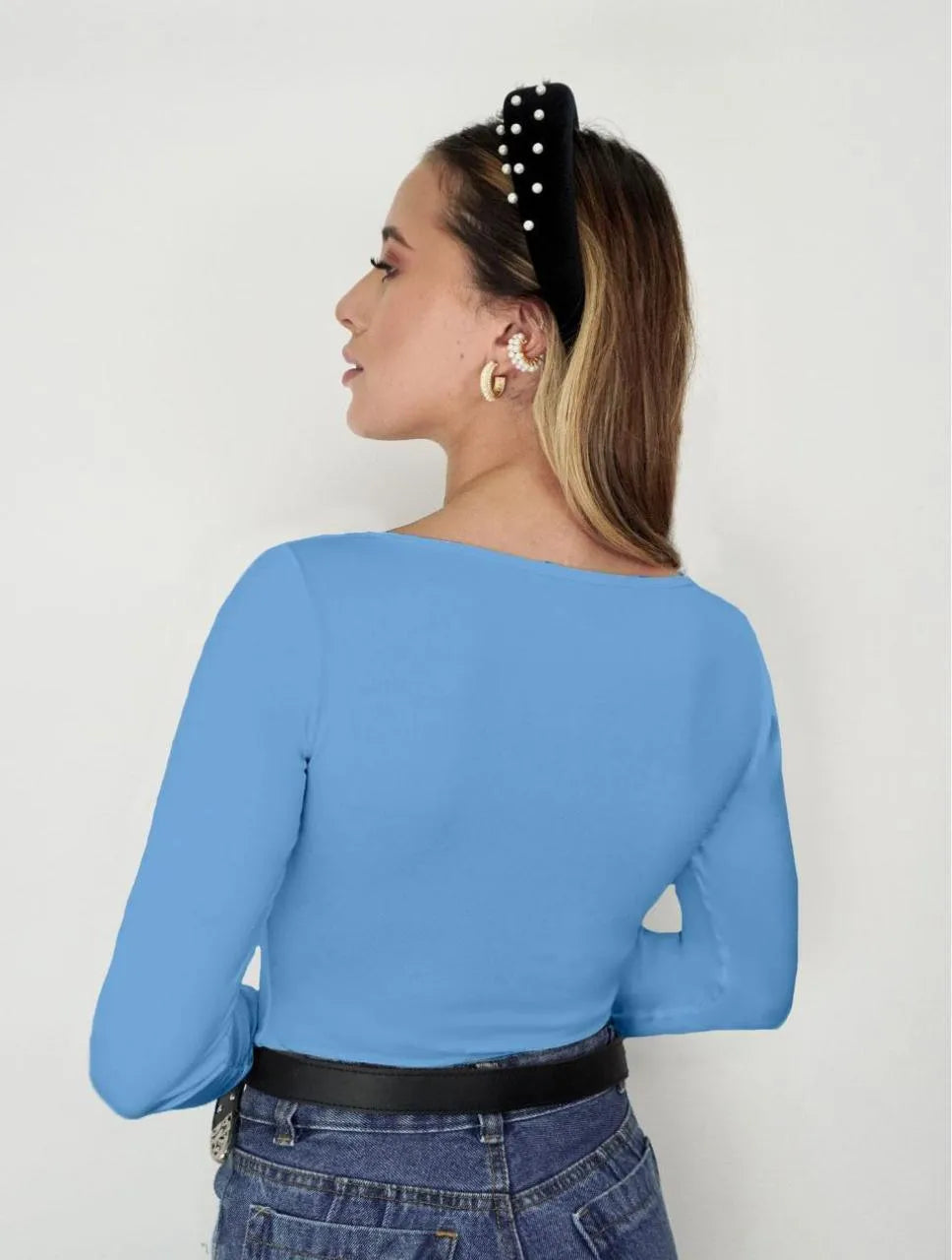 Body para Mujer Escote Redondo Manga Larga - Tahiti