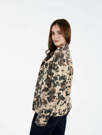 Chaqueta Para Mujer Oversized Estampado Vaca - The Milan