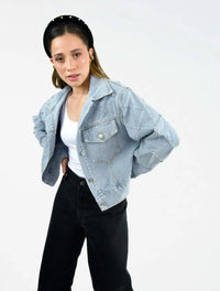 Chaqueta para Mujer Denim con Perlas - The Radiant