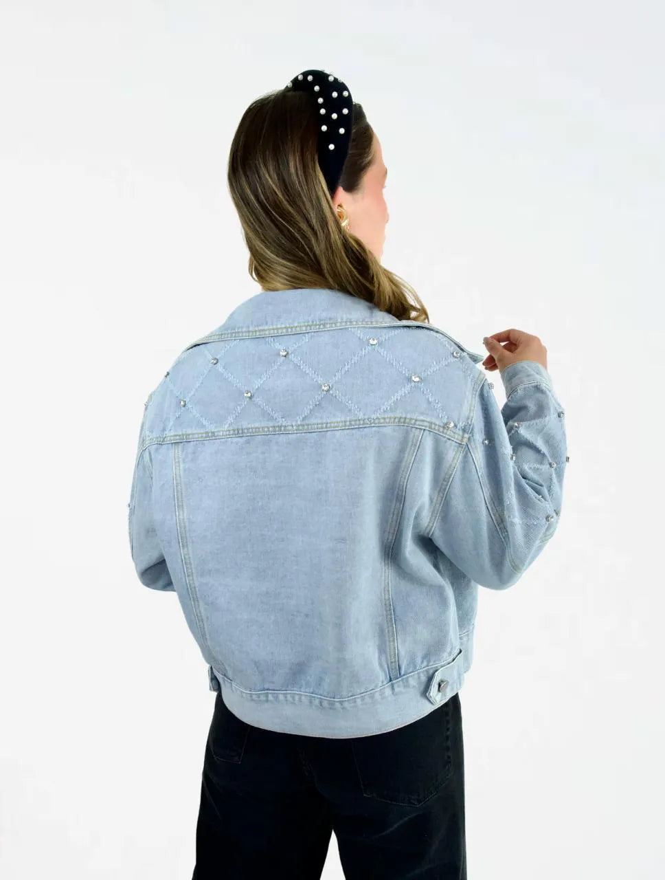 Chaqueta para Mujer Denim con Perlas - The Radiant