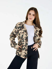Chaqueta Para Mujer Oversized Estampado Vaca - The Milan