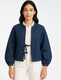 Chaqueta Denim Para Mujer - The Ruffle