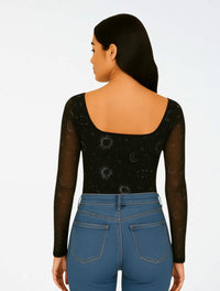 Body Mesh Negro Lunas - The Moonlight