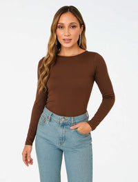 Body para Mujer Cuello Redondo Manga Larga - Rebeca