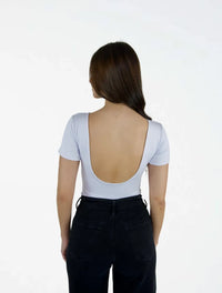 Body Mujer Espalda Descubierta Manga Corta - The Message - Molgoa