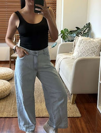 Pantalón Jean En Denim Para Mujer - The Base