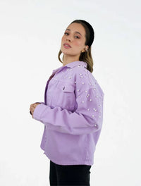 Chaqueta para Mujer Cazadora Denim Con Perlas - Frida