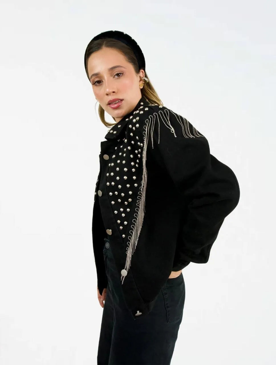 Chaqueta Para Mujer Denim Con Apliques - The Creator