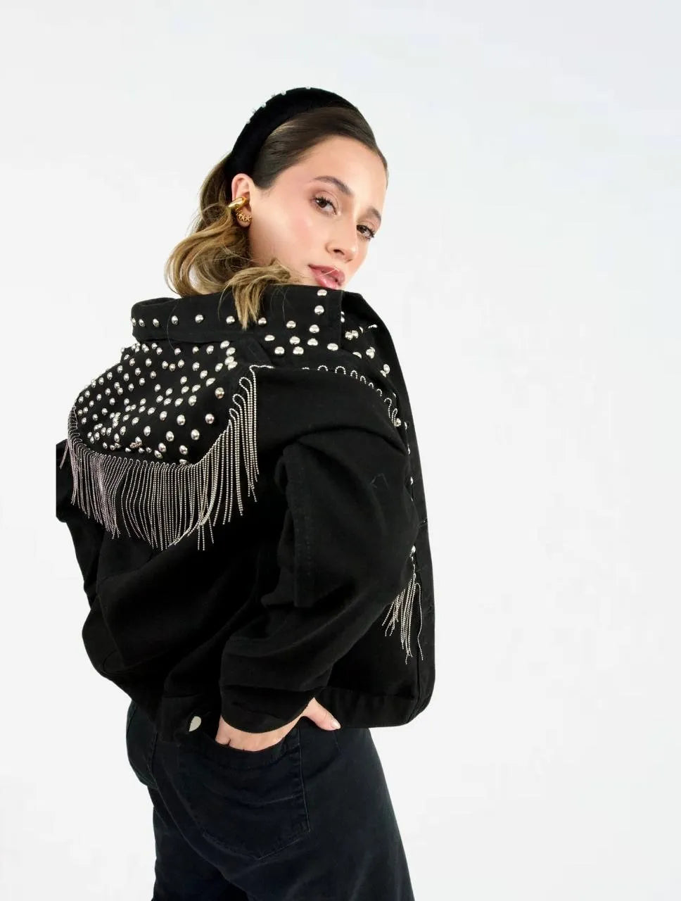 Chaqueta Para Mujer Denim Con Apliques - The Creator