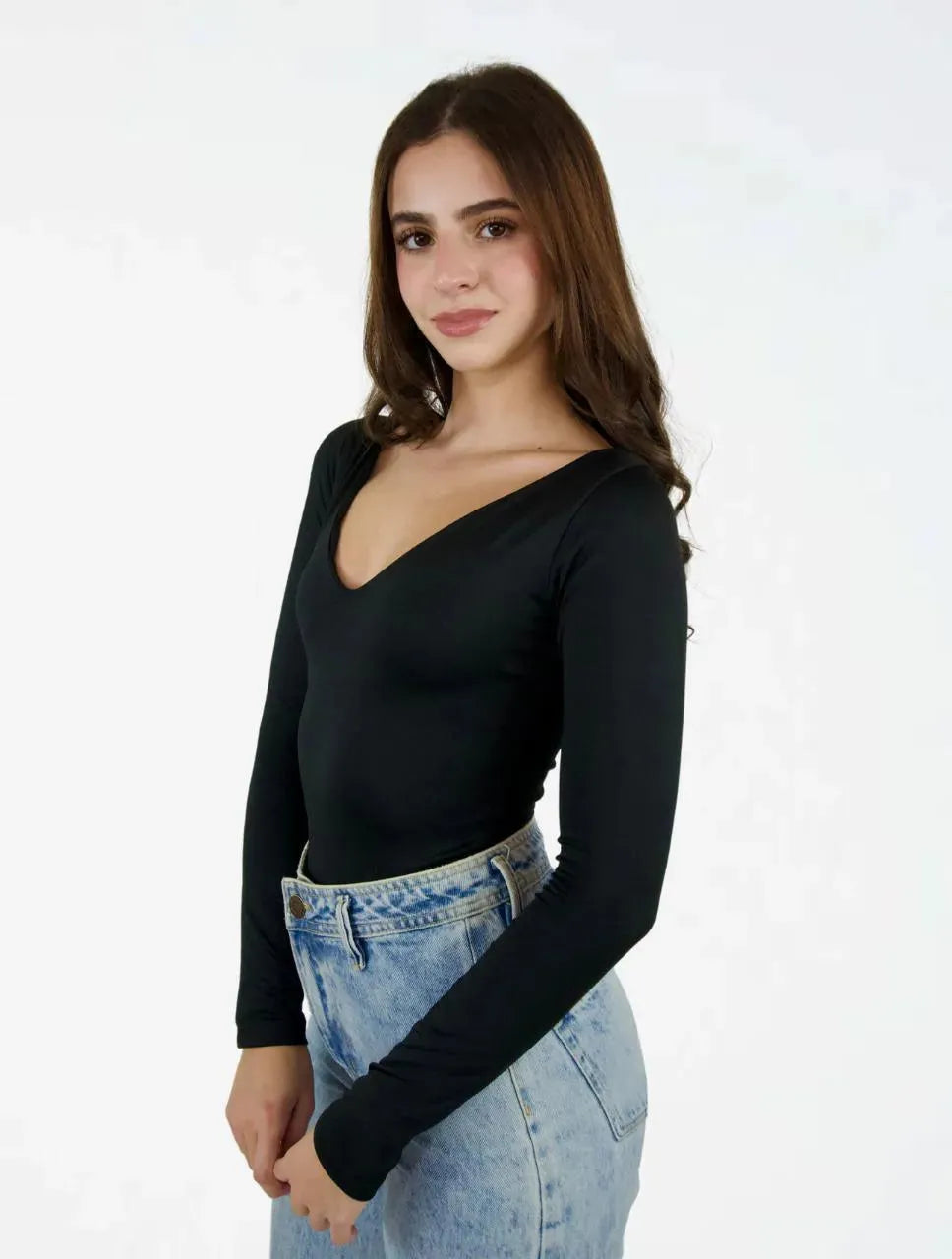 Body para Mujer Escote V Manga Larga - The Vogue