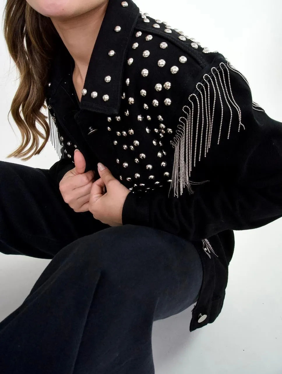 Chaqueta Para Mujer Denim Con Apliques - The Creator