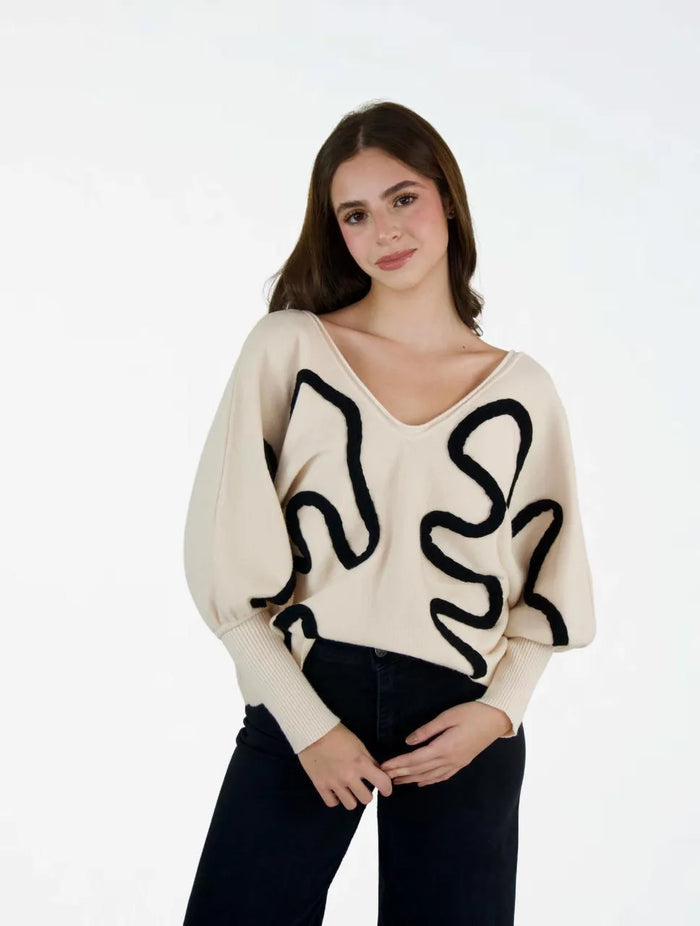 Suéter para Mujer Cuello V- The Garden