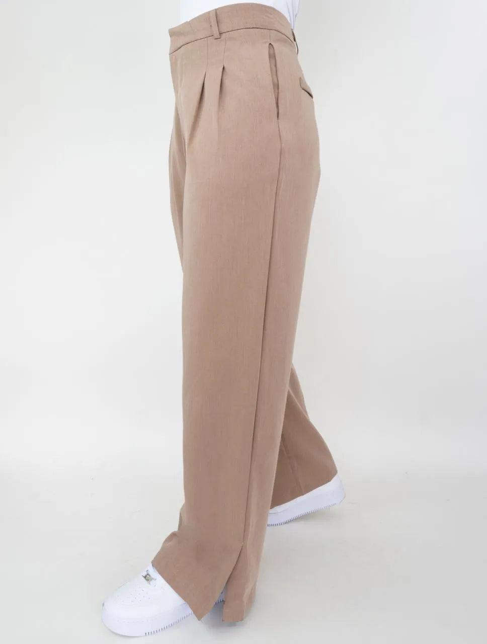 Pantalón para Mujer Camel Tipo Palazzo Tiro Alto  - The Wide Camel