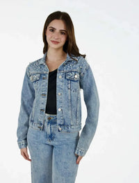 Chaqueta para Mujer Denim Perlas - The Cheetah
