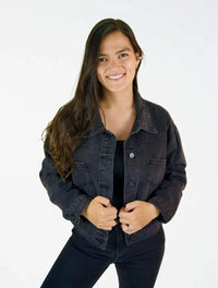 Chaqueta Mujer Bolsillos Grandes Negra - The Tracker