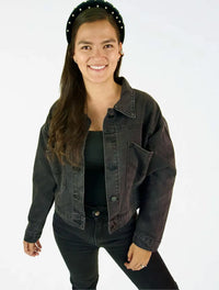 Chaqueta Mujer Bolsillos Grandes Negra - The Tracker