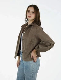 Chaqueta Manga Globo Tela Acanalada - The Puff