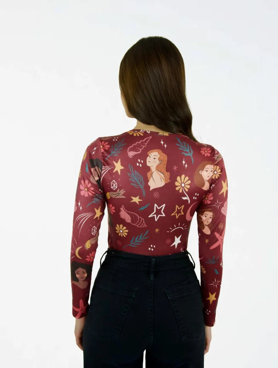 Body para Mujer Estampado con Flores y Estrellas - The Icons