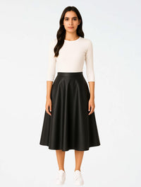 Falda para Mujer Negro Fluida - The Parachute