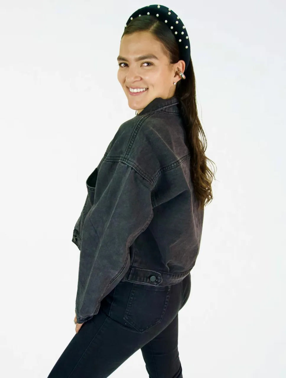 Chaqueta Mujer Bolsillos Grandes Negra - The Tracker