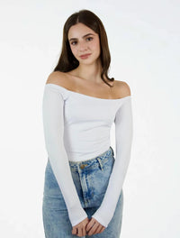 Body para Mujer Cuello Bandeja Manga Larga - The Manhattan