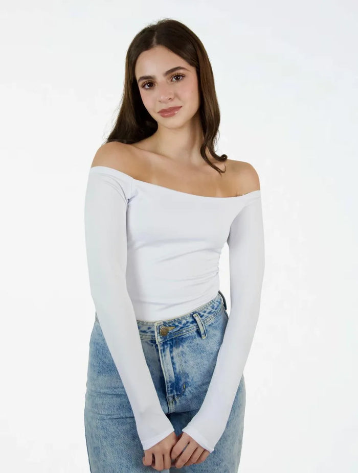 Body para Mujer Cuello Bandeja Manga Larga - The Manhattan