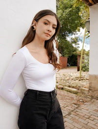 Body para Mujer Escote Redondo Manga Larga - Tahiti