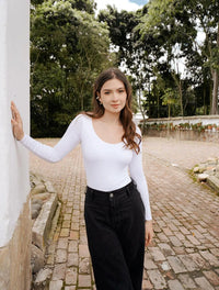 Body para Mujer Escote Redondo Manga Larga - Tahiti