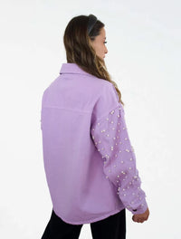 Chaqueta para Mujer Cazadora Denim con Perlas - The Artisan