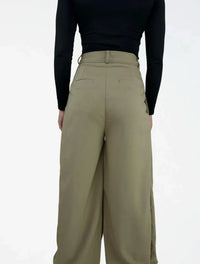 Pantalón Tipo Palazzo Tiro Alto - Santana