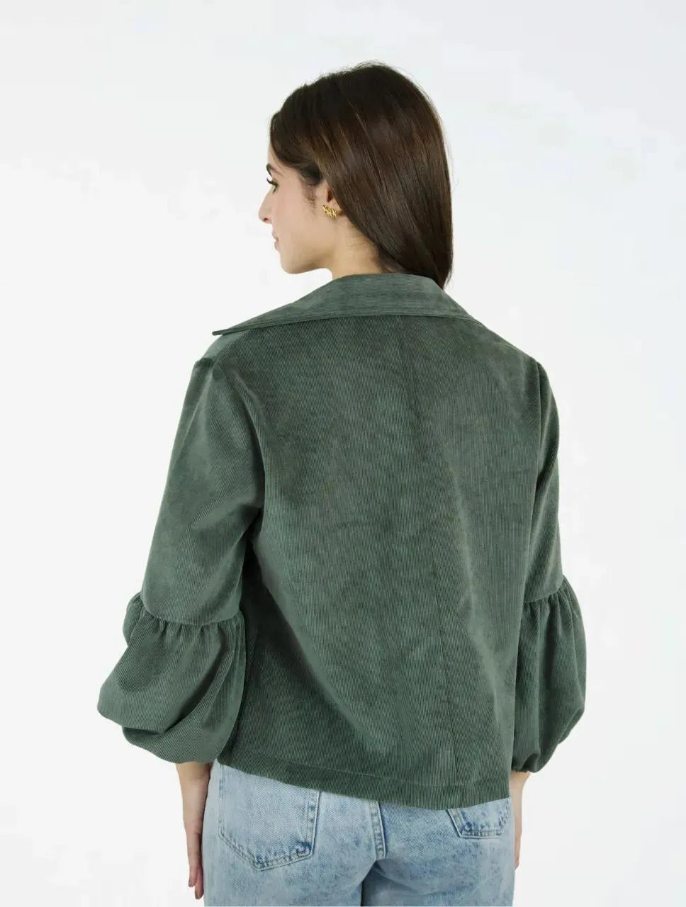 Chaqueta Manga Globo Tela Acanalada - The Puff