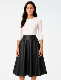 Falda para Mujer Negro Fluida - The Parachute