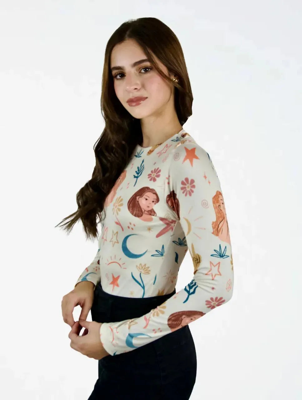 Body para Mujer Estampado con Flores y Estrellas - The Icons